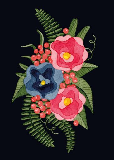 Flowers Back af Karin Ohlsson
