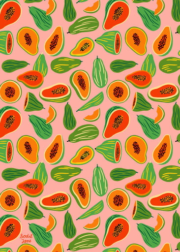 Papayas af Bodil Jane