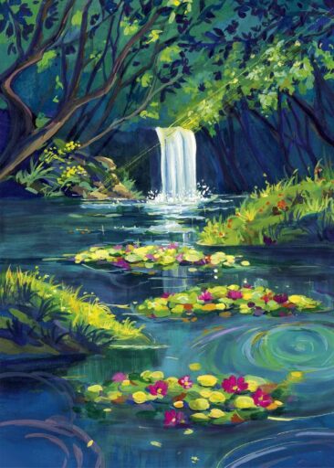 Magical waterfall af Zoe Art Garden